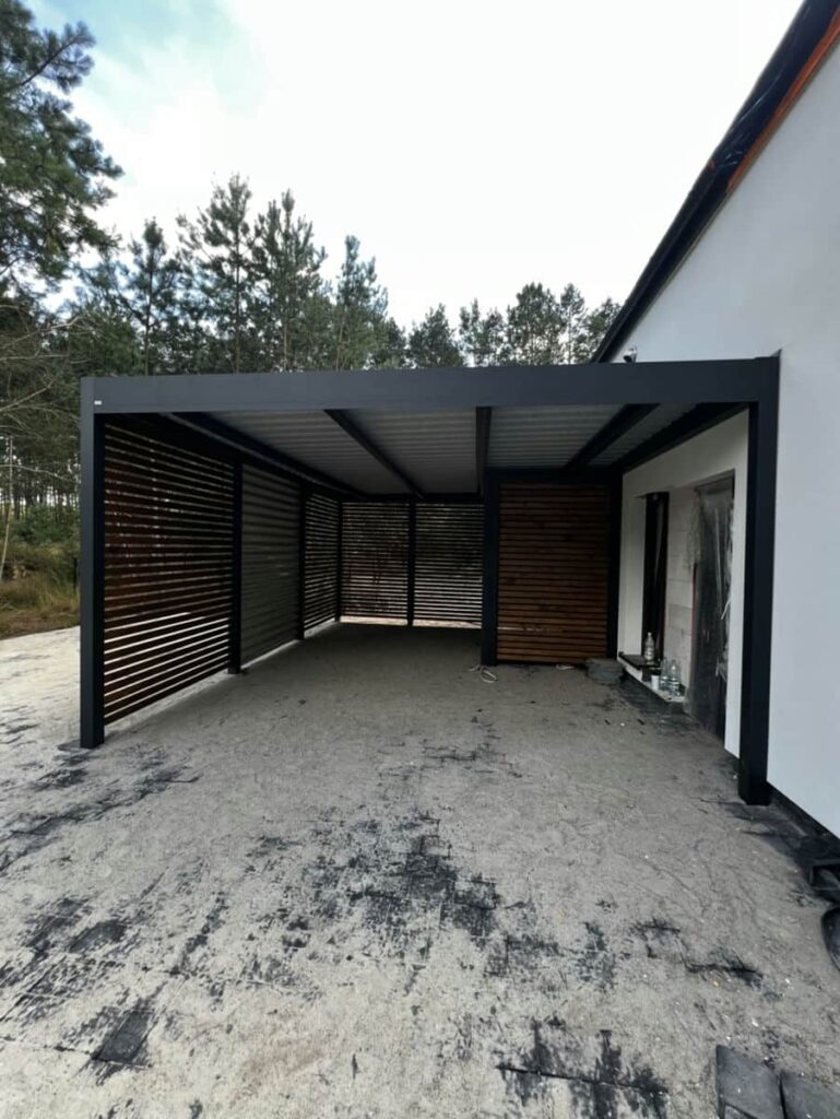 Specyfikacja wiaty samochodowej dwustanowiskowej – Rabski Poznań